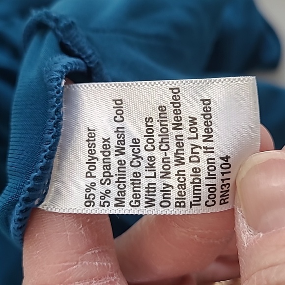 The Limited Teal Blouse with 3/4 Length  Open Sleeves size Large - Picture 5 of 7